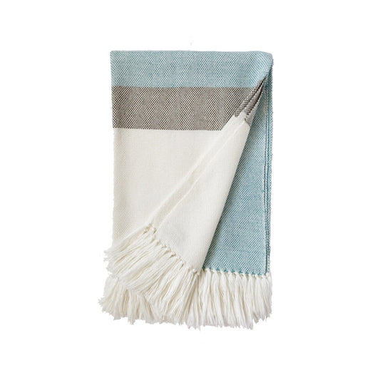 Palma Handwoven Throw - Seafoam