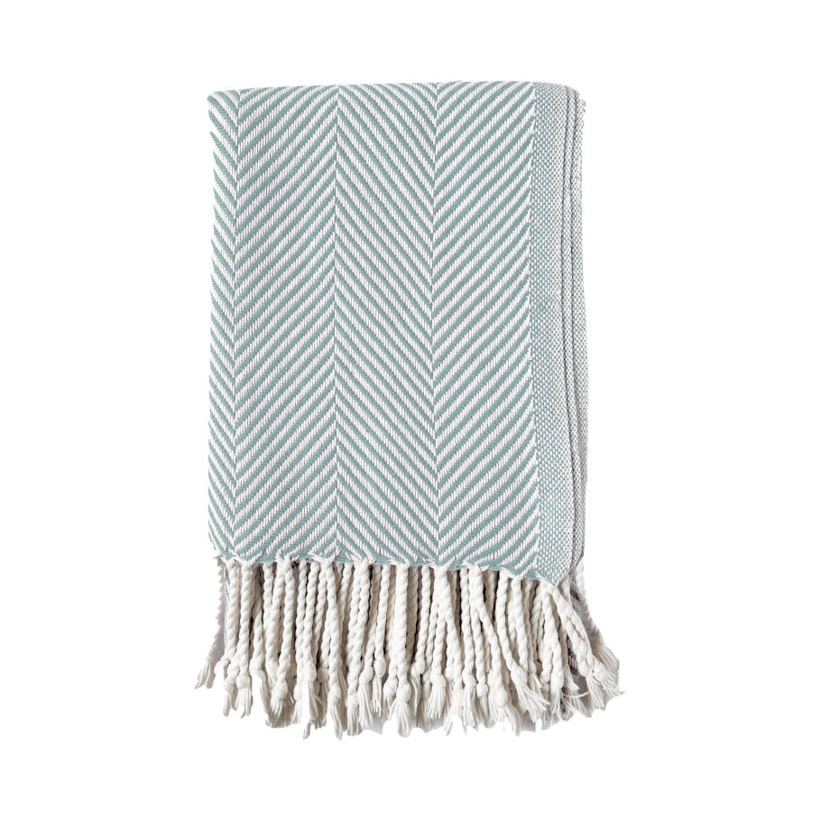 ANDES HANDWOVEN THROW - SEAFOAM