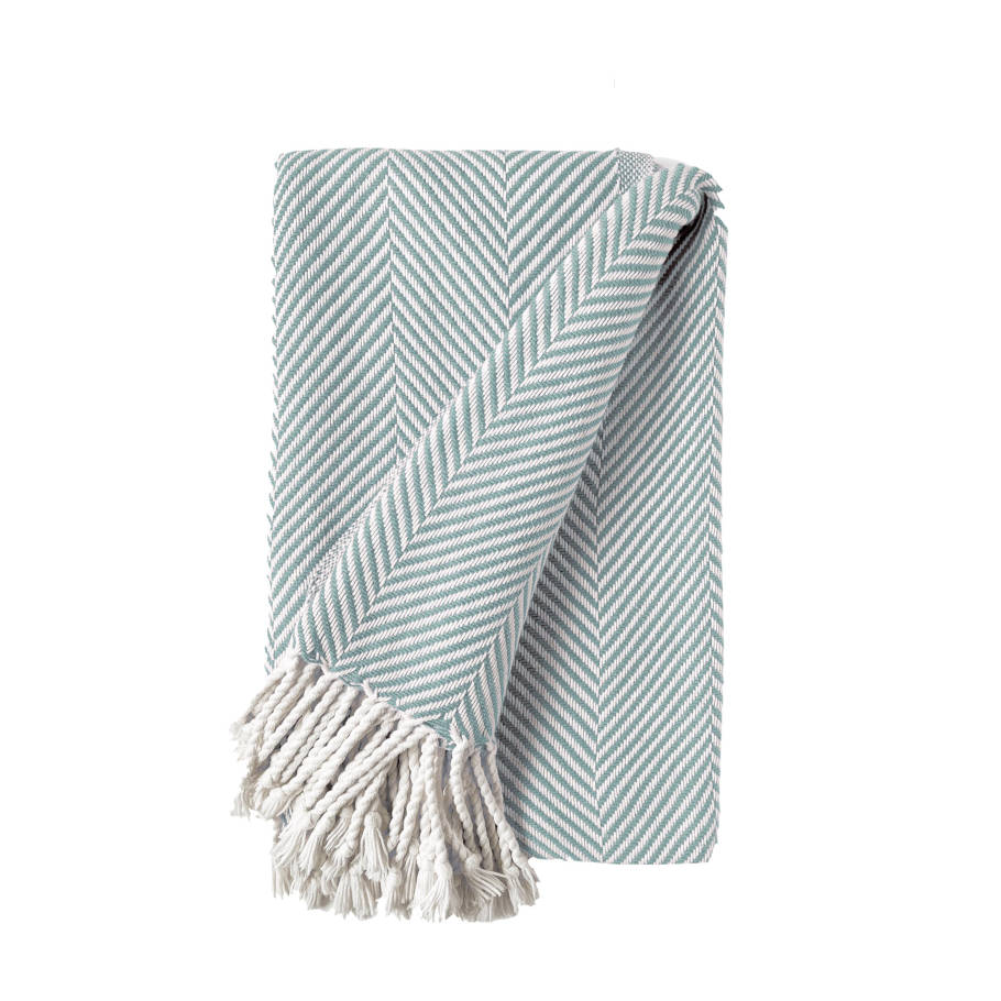 ANDES HANDWOVEN THROW - SEAFOAM